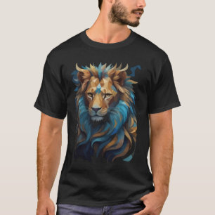 T-shirt portrait animal imprimer chat art numérique