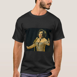 T-shirt portrait artistique de Shirley Bassey chantant