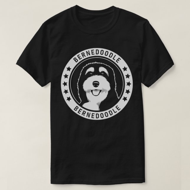 T-shirt Portrait Bernedoodle (Design devant)