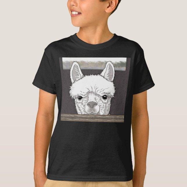 T-shirt Portrait d'Alpaca (Devant)