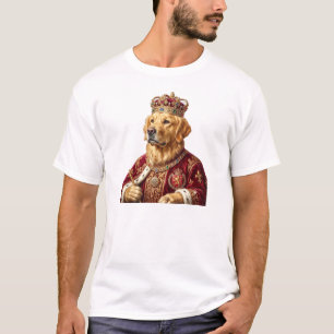 T-shirt Portrait d'art de roi Golden Retriever royal en im