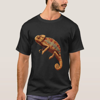 T-shirt Portrait de Caméléon Art Faune Lézard Coloré