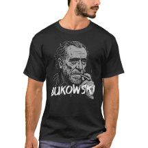 Portrait de Charles Bukowski avec cigarette