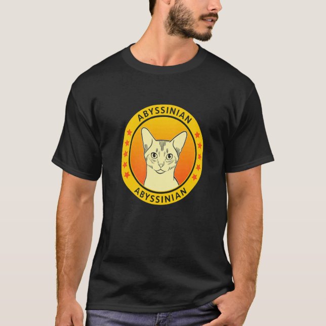 T-shirt Portrait de chat abyssin (Devant)
