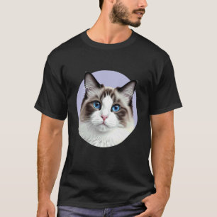 T-shirt Portrait de chat Ragdoll aux yeux bleus
