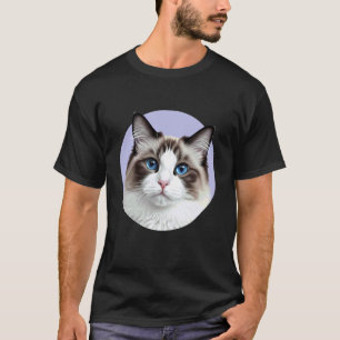 T-shirt Portrait de chat Ragdoll aux yeux bleus