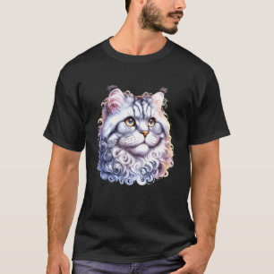 T-shirt Portrait de chat sibérien fantaisiste