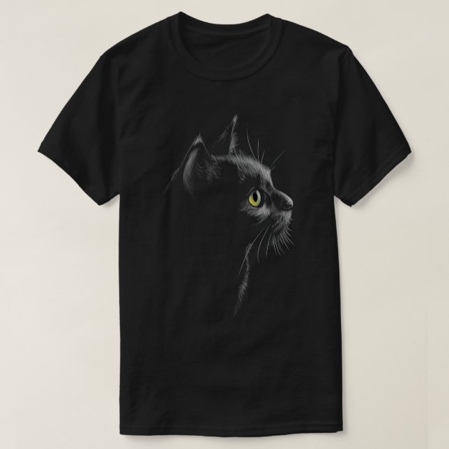 T-shirt Portrait de chat Tête de chat (Design devant)