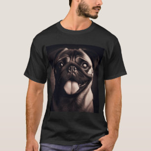 T-shirt Portrait de chien Pug 2