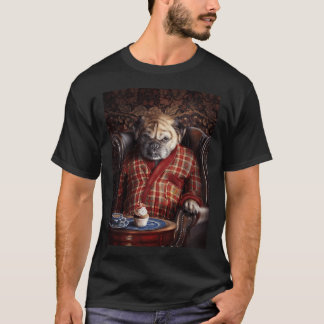 T-shirt Portrait de chien Pug - Grassouillet