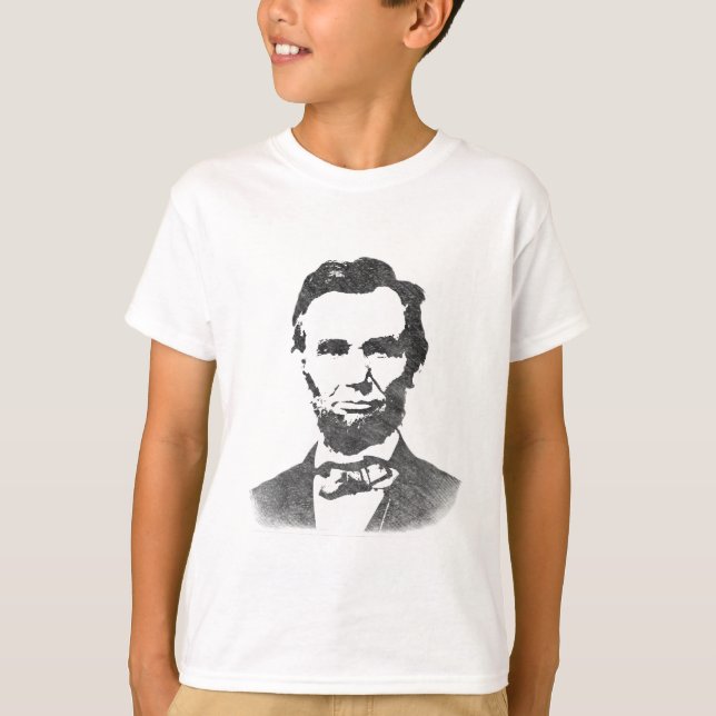 T-shirt Portrait de cru d'Abraham Lincoln (Devant)