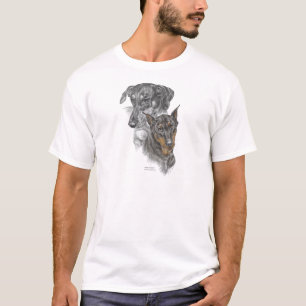 T-shirt Portrait de deux Dobermans
