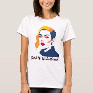 T-shirt Portrait de femme moderne gras