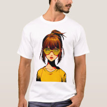 Portrait de fille en cartoon