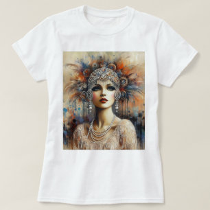 T-shirt Portrait de fille Flapper des années 1920 glamour 