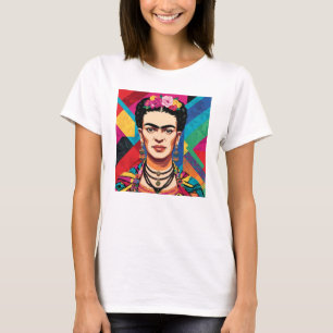 T-shirt Portrait de Frida Kahlo dans le style Pop Art – Co