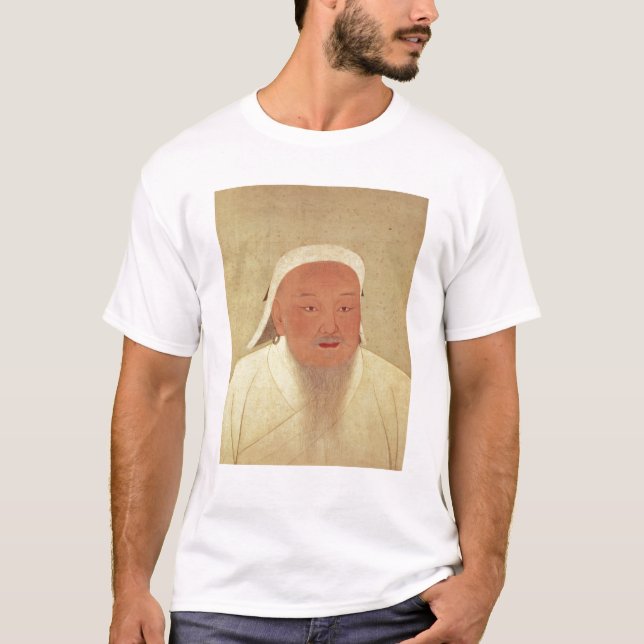 T-shirt Portrait de Genghis Khan, mongole Khan (Devant)