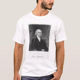 T-shirt Portrait de James Madison, gravé par William A.