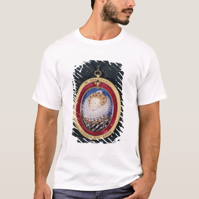 T-shirt Portrait de la reine Elizabeth I (avec le vellum) (Devant)