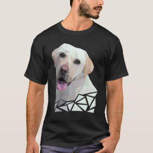 T-shirt Portrait de Labrador Retriever Polygone Coloré Lab