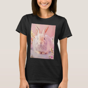 T-shirt Portrait de lapin 84 Illustra de faune de Pâques a