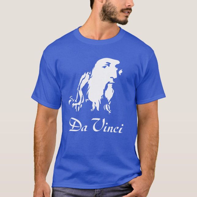 T-shirt Portrait de Léonard de Vinci (Devant)
