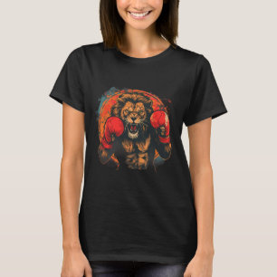 T-shirt Portrait de lion de boxe motif faune amateur de ki