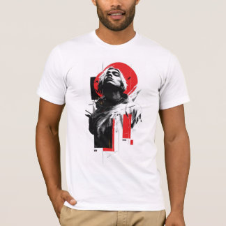 T-shirt Portrait de pépin de cercle rouge