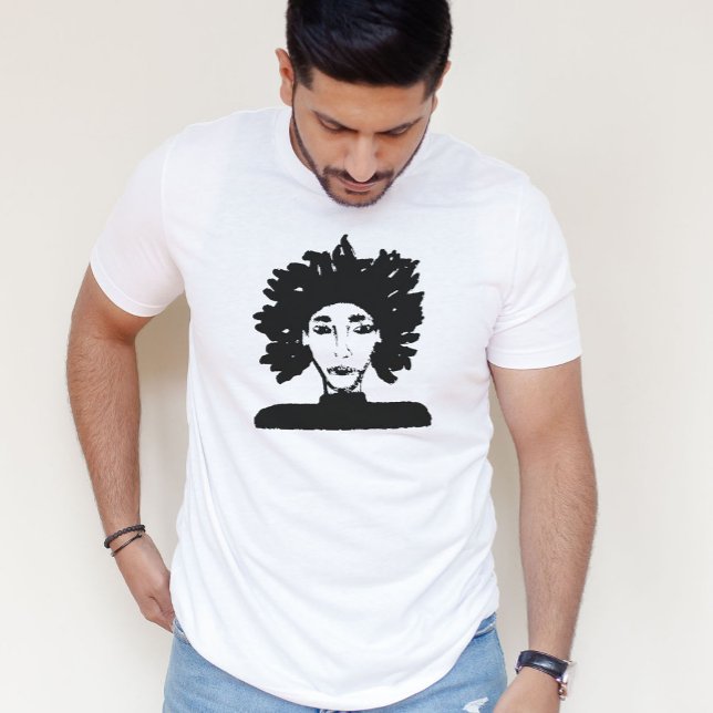 T-shirt Portrait de personnage numérique de l'homme avec d (Créateur téléchargé)