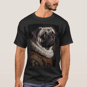 T-shirt Portrait de race de chien Pug Renaissance royale P