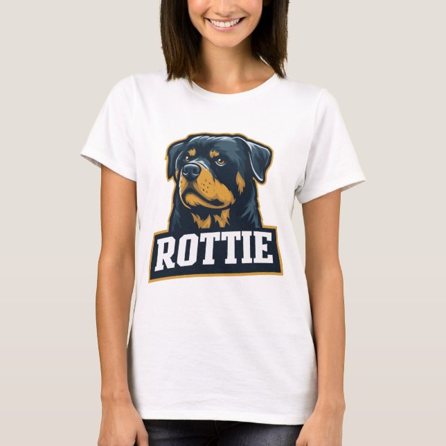T-shirt Portrait de Rottie (Devant)