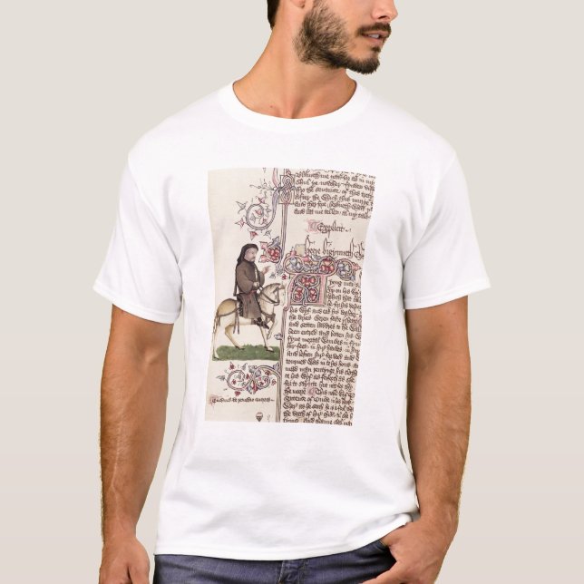 T-shirt Portrait de télécopie de Geoffrey Chaucer de (Devant)