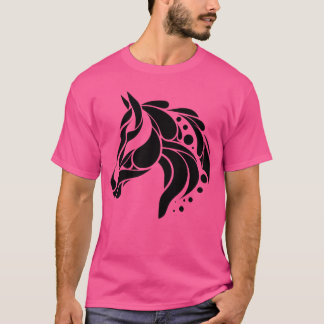 T-shirt Portrait de tête de cheval famille Ponyattoo