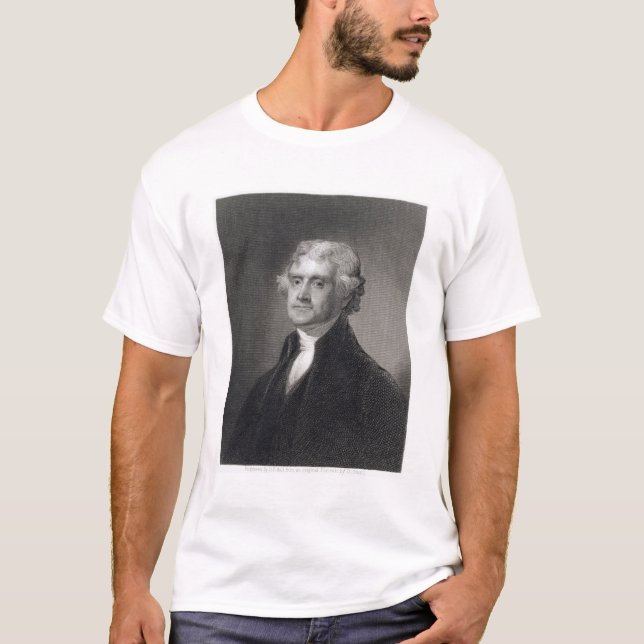T-shirt Portrait de Thomas Jefferson, gravé par le Br de (Devant)