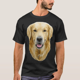 T-shirt Portrait détaillé de chien Retriever doré Nouveaut