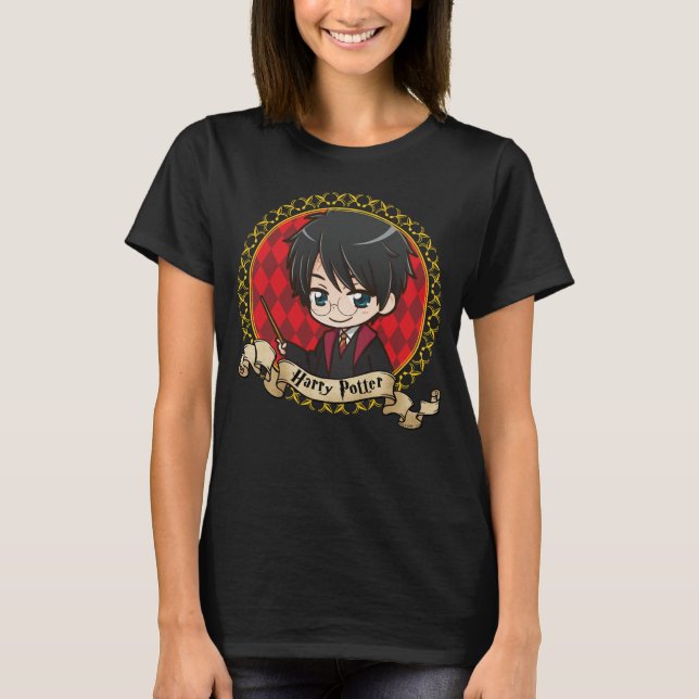 T-shirt Portrait d'Harry Potter en style Anime (Devant)