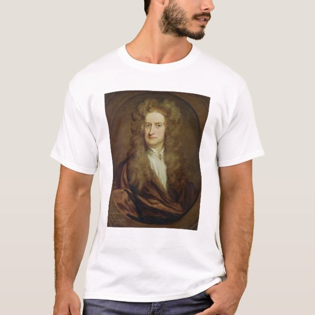 T-shirt Portrait d'Isaac Newton 1702 (Devant)