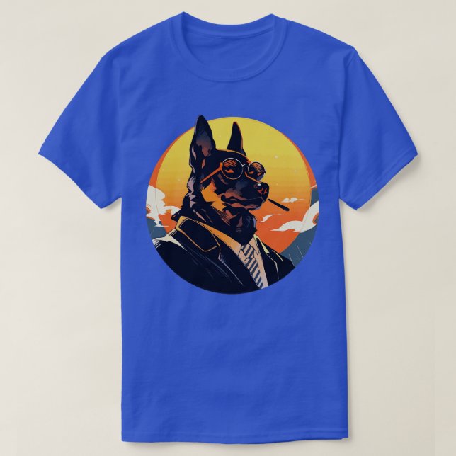 T-shirt Portrait d'un chien espion berger allemand (Design devant)