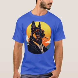 T-shirt Portrait d'un chien espion berger allemand