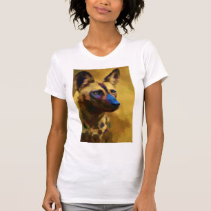 T-shirt Portrait d'un chien sauvage africain