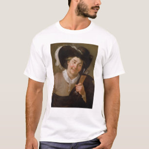 T-shirt Portrait d'un homme tenant un verre de vin