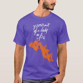 T-shirt Portrait D'Une Dame Sur Le Feu Anglais