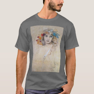 T-shirt Portrait (Étude), Alphonse Mucha