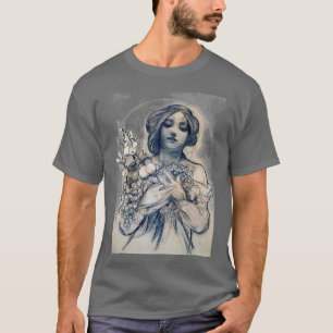 T-shirt Portrait (Étude), Alphonse Mucha