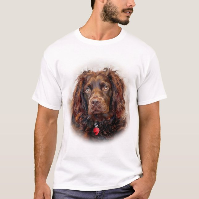 T-shirt Portrait Impressionniste Personnalisé de Boykin Sp (Devant)