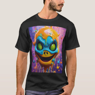 T-shirt Portrait Liquide Quirky Ghost