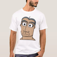 Portrait minimaliste aux yeux écarquillés