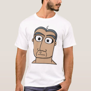 T-shirt Portrait minimaliste aux yeux écarquillés