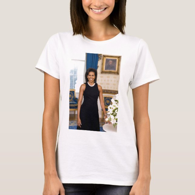 T-shirt Portrait officiel de la Première Dame Michelle Oba (Devant)