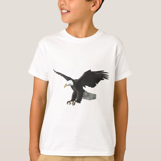 T-shirt Portrait photo Majestic Flying American Bald Eagle (Devant)
